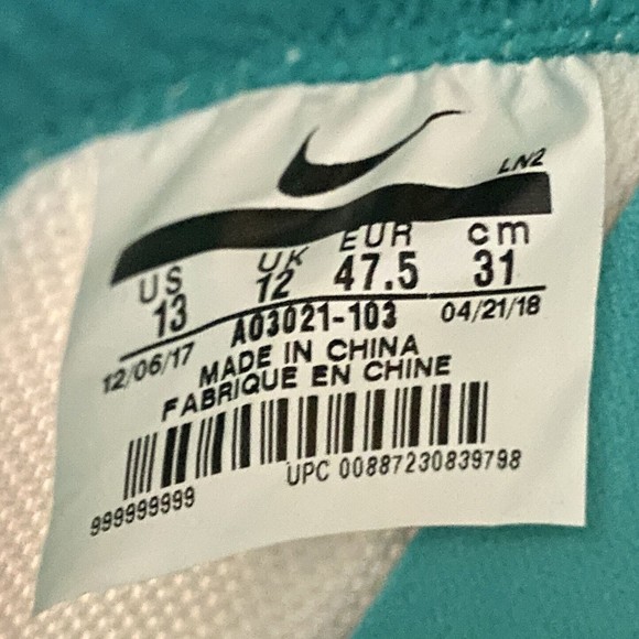 Nike Vapor Untouchable Pro 3 “Miami Dolphins” Men’s Size 13 Football Cleats - Picture 8 of 8